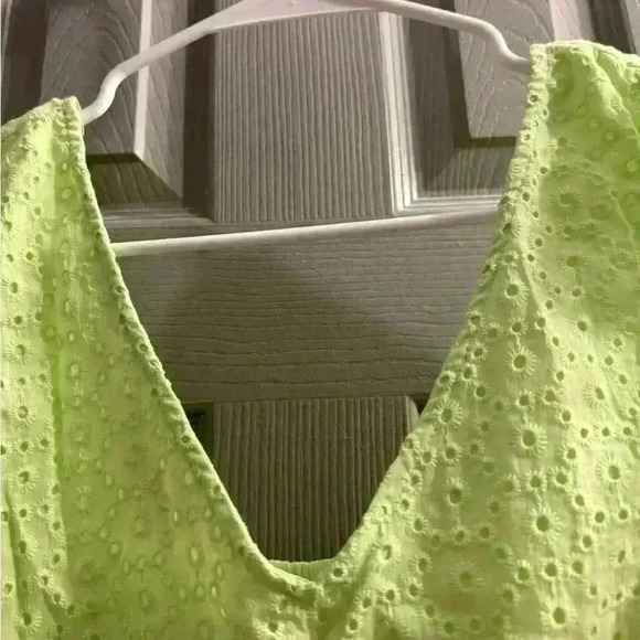 Womens Wild Fable crop top with v neck ruffle sleeves color is eager lemon Small - Picture 6 of 11